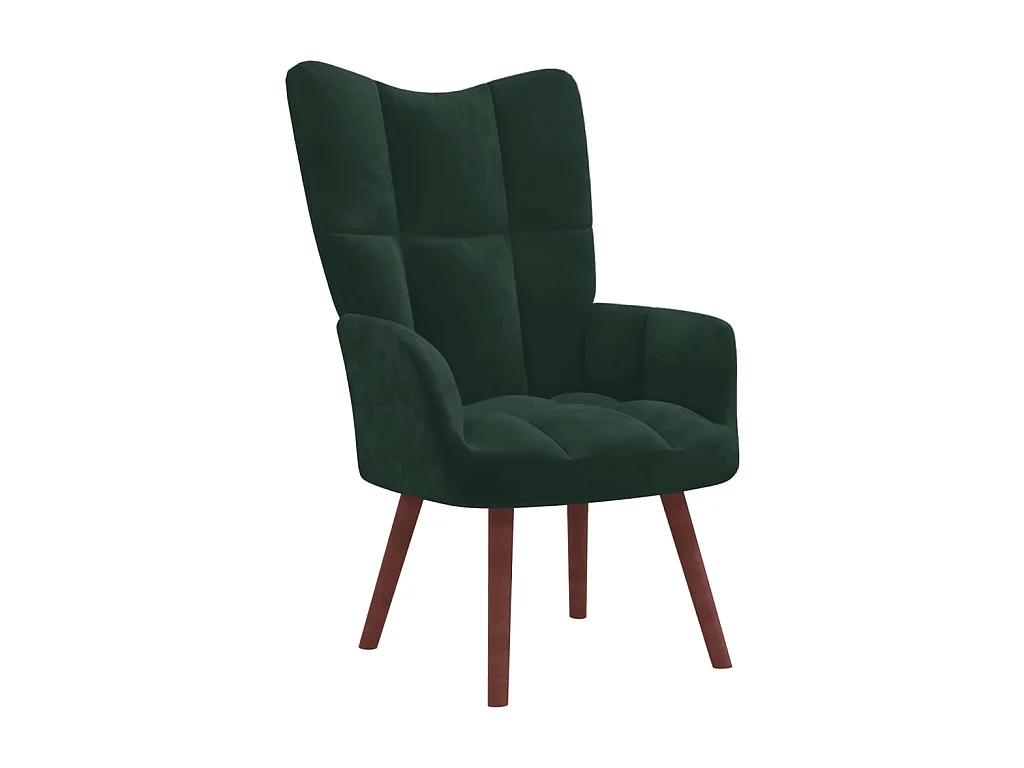 Chaise de relaxation Vert foncé Velours SEF72123