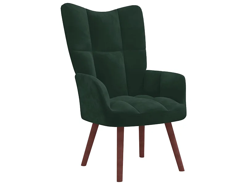 Chaise de relaxation Vert foncé Velours SEF72123