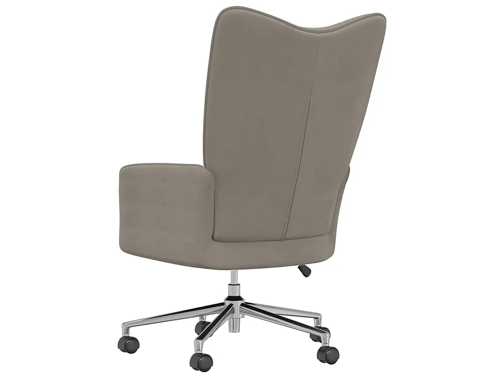 Chaise de relaxation Gris clair Velours SEF90888