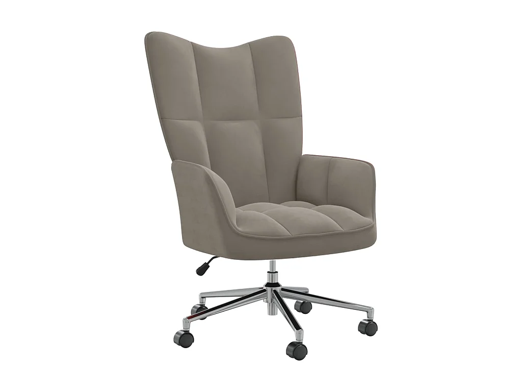 Chaise de relaxation Gris clair Velours SEF90888