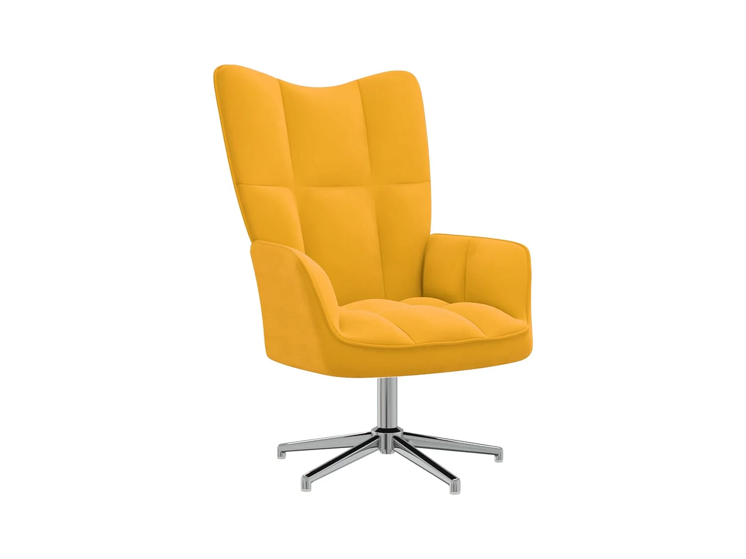Chaise de relaxation Jaune moutarde Velours SEF22415