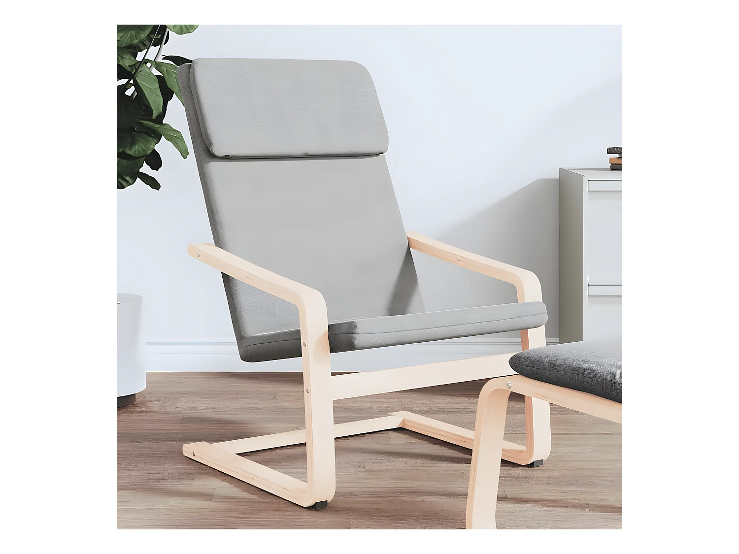 Chaise de relaxation Gris clair Tissu SEF34520