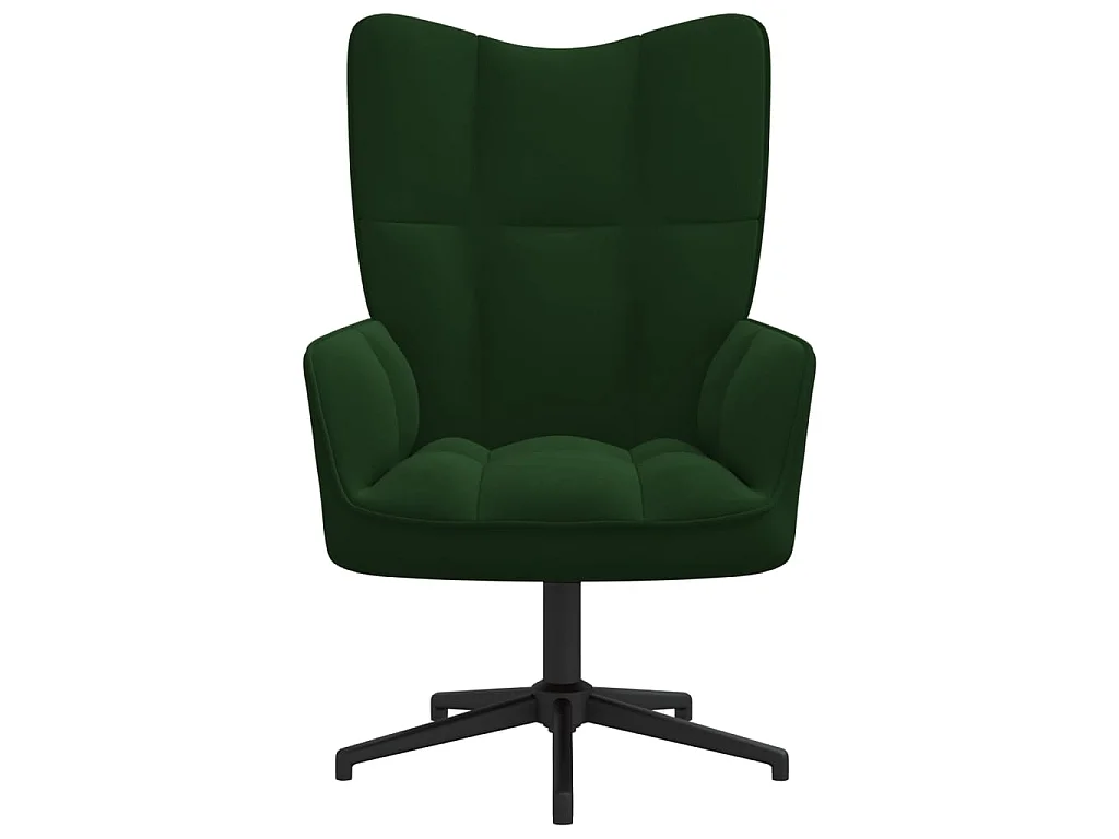 Sillón de relax de terciopelo verde oscuro ES935566