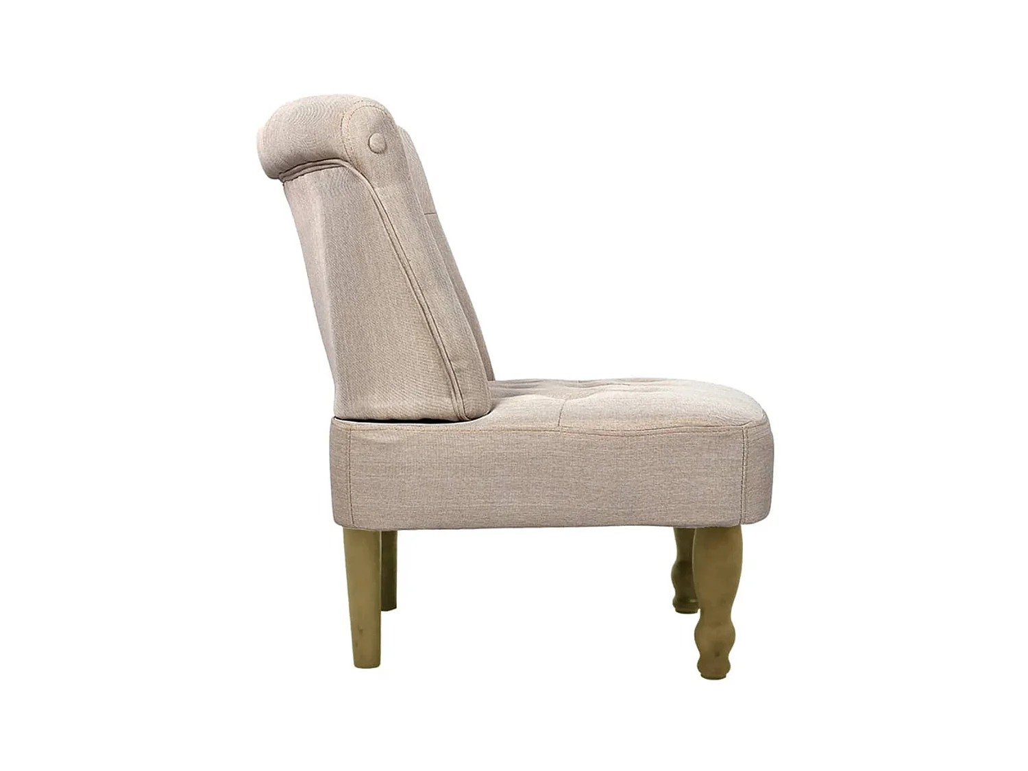 Chaises en style français Lot de 2 crème tissu SEF54548