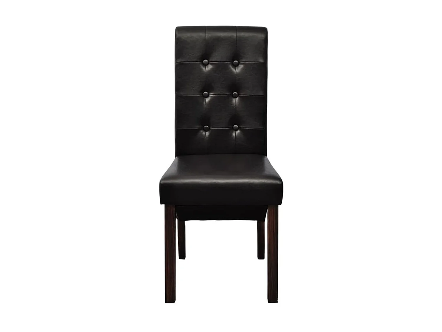 Lot de 2 Chaises de salle à manger marron similicuir OIU6658