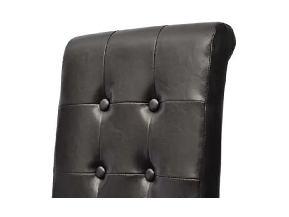 Lot de 2 Chaises de salle à manger marron similicuir OIU6658