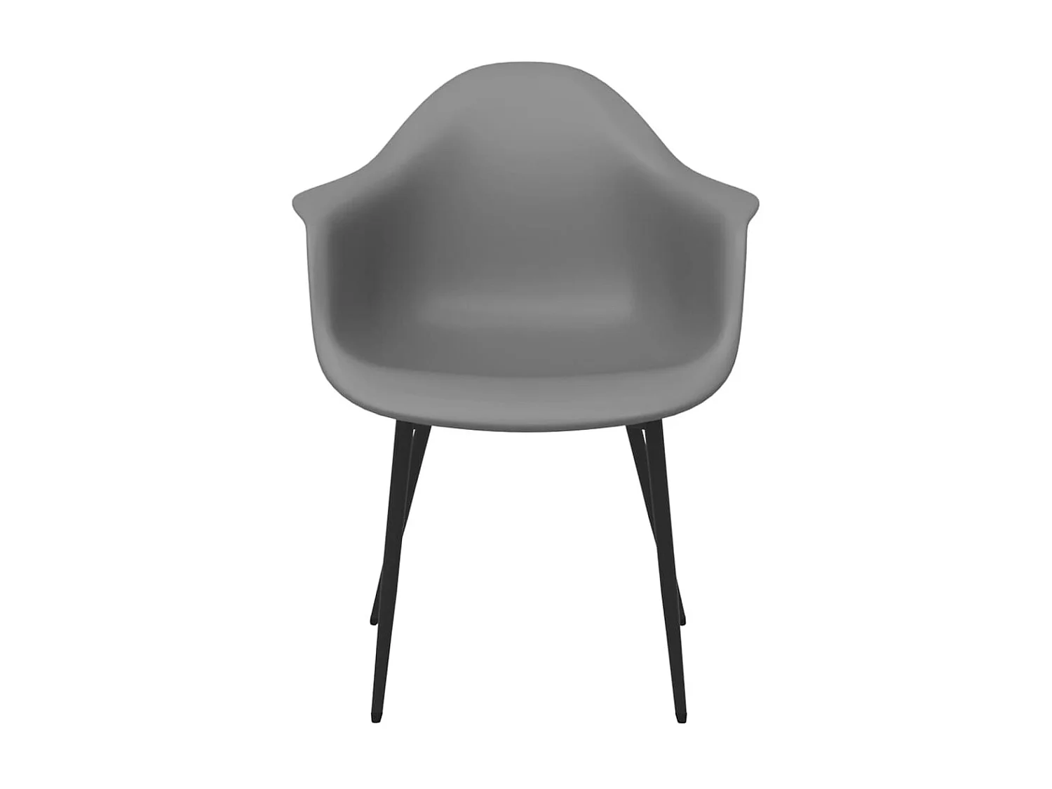 Cadeiras de jantar 6 pcs PP cinzento PT738078