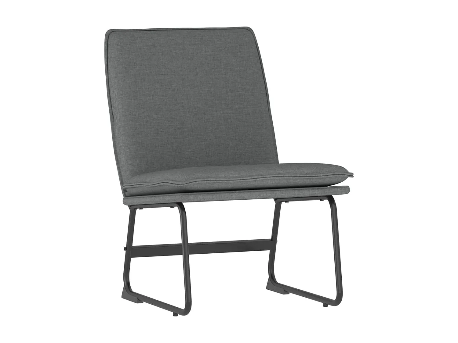 Cadeira lounge 52x75x76 cm tecido cinzento-escuro PT278794