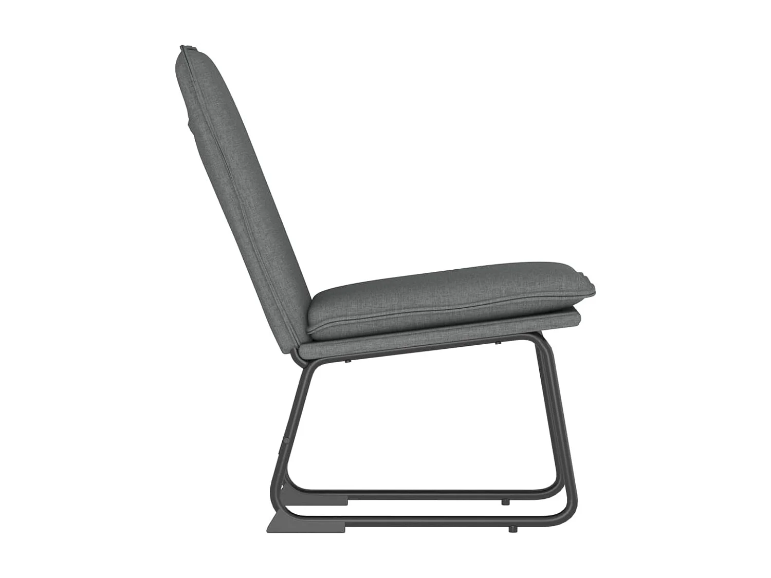 Cadeira lounge 52x75x76 cm tecido cinzento-escuro PT278794