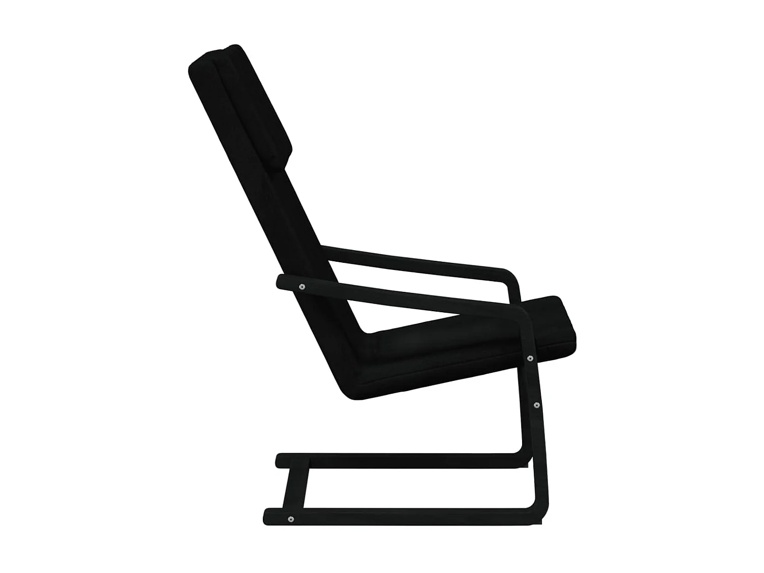 Chaise de relaxation Noir Tissu SEF66926