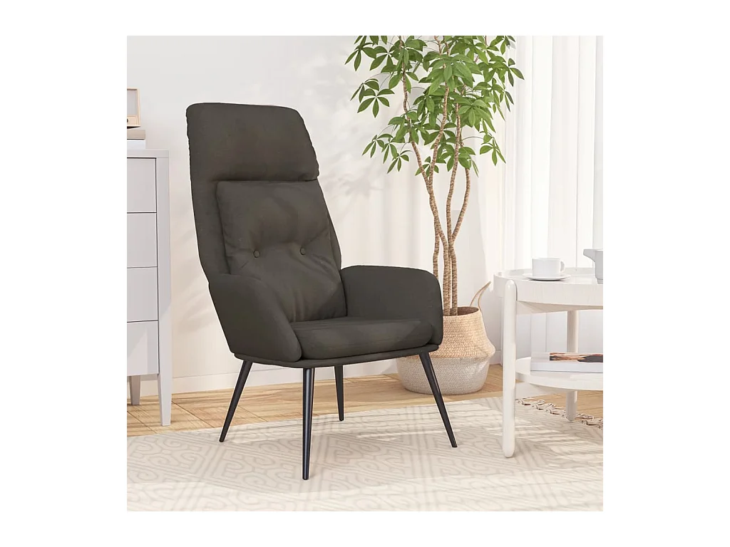 Chaise de relaxation Gris foncé Similicuir daim SEF50329