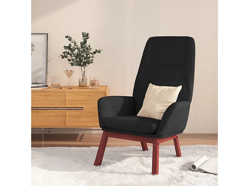 Chaise de relaxation Noir Tissu SEF12124