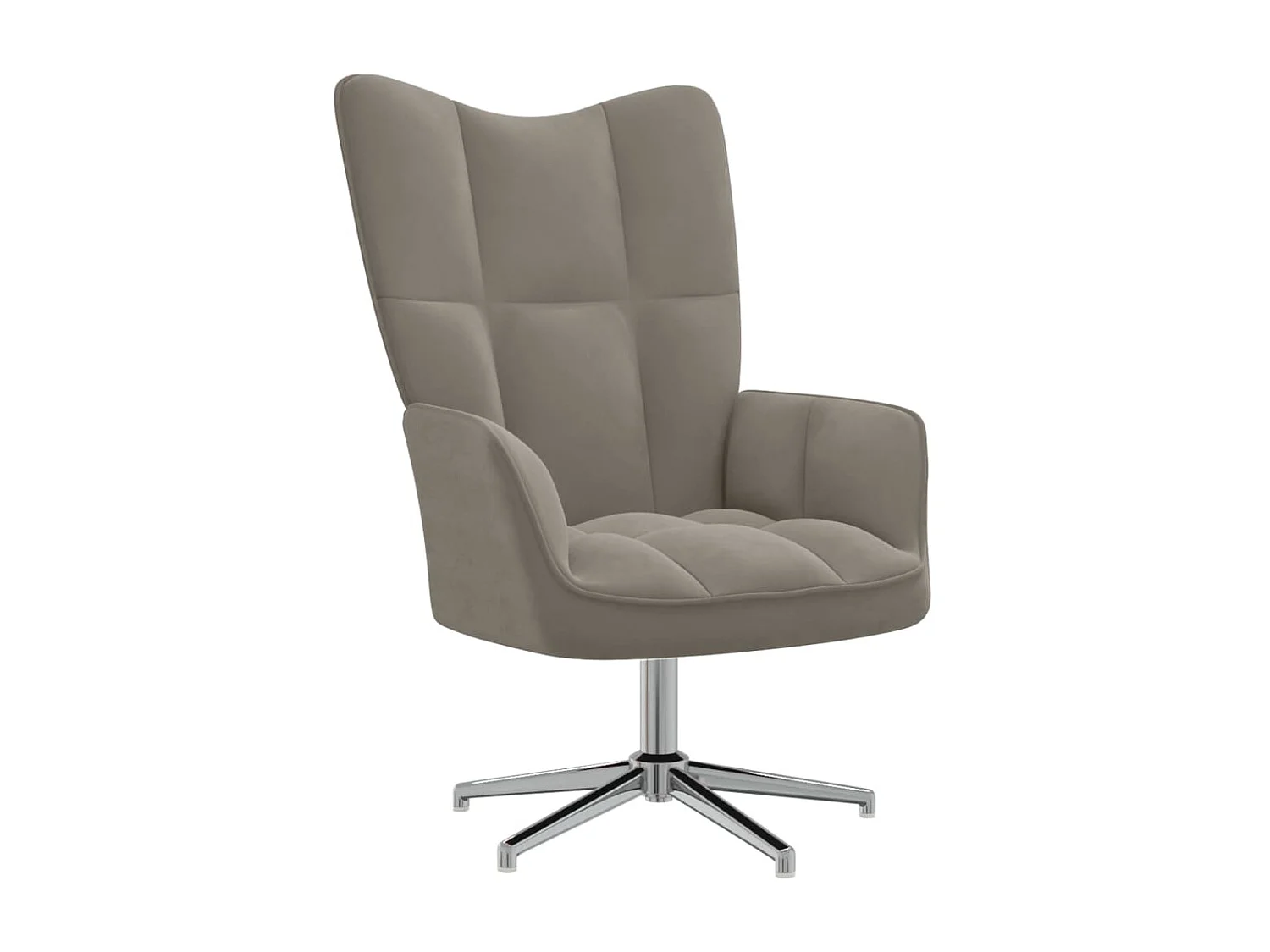 Sillón de relax de terciopelo gris claro ES43701