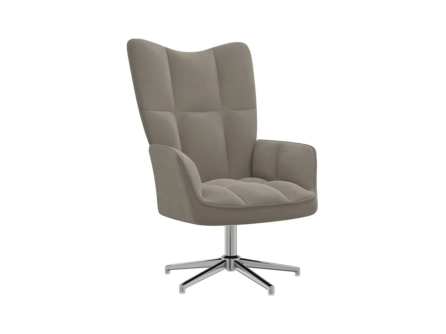 Chaise de relaxation Gris clair Velours SEF65972