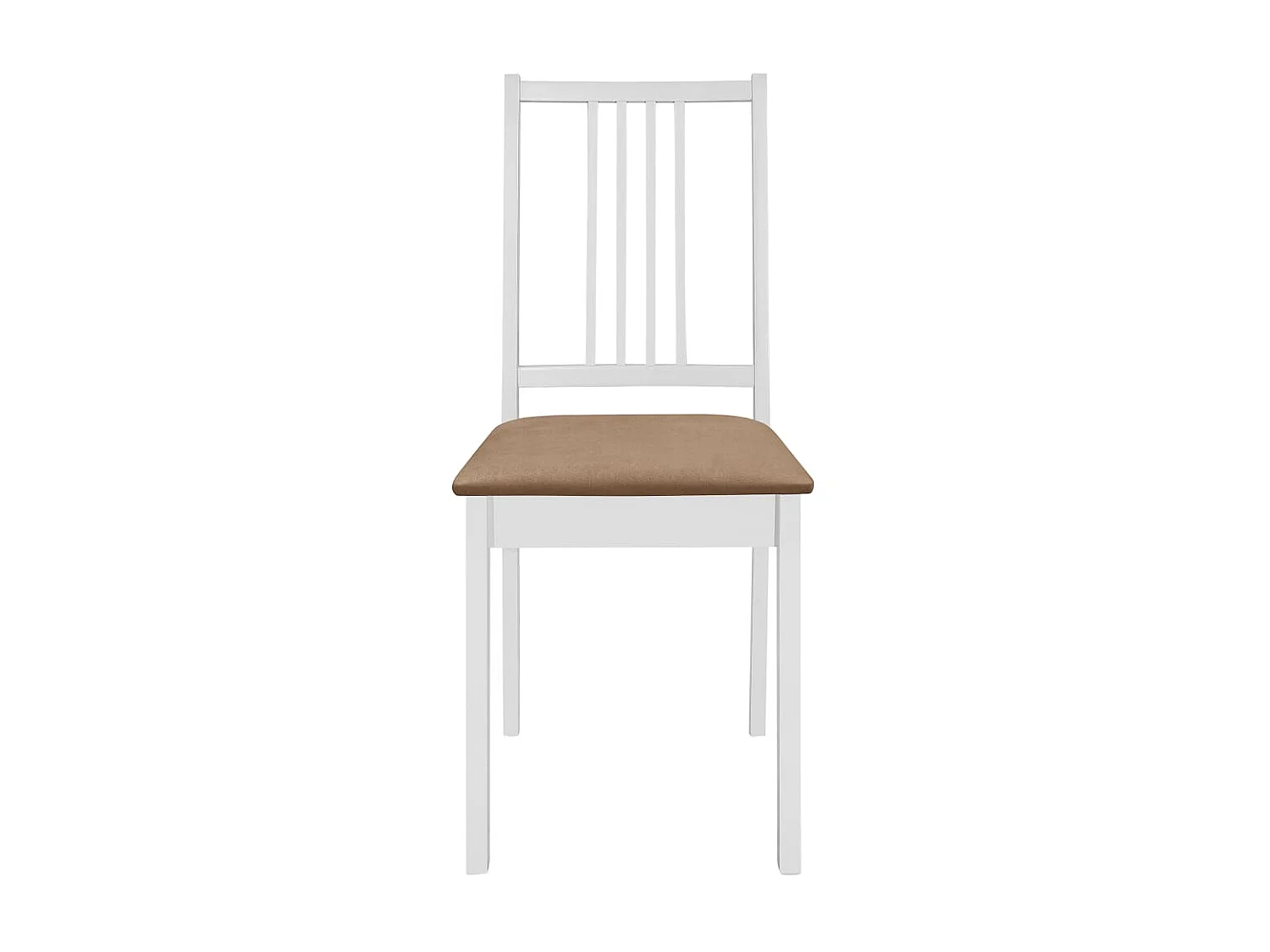 Lot de 4 Chaises à manger avec coussinsblanc bois solide LSJ2974