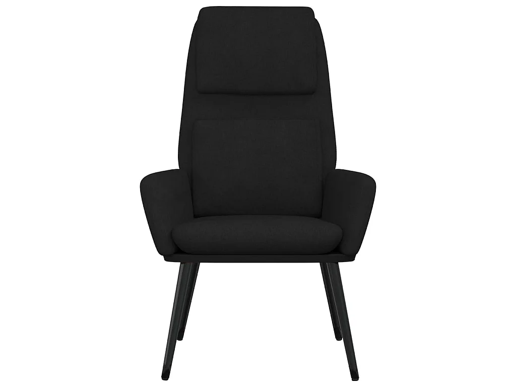 Chaise de relaxation Noir Tissu SEF34196