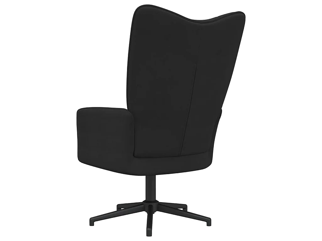 Relaxstoel fluweel zwart NL779518