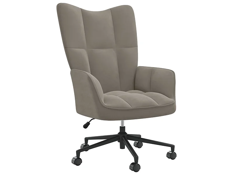 Chaise de relaxation Gris clair Velours SEF81877