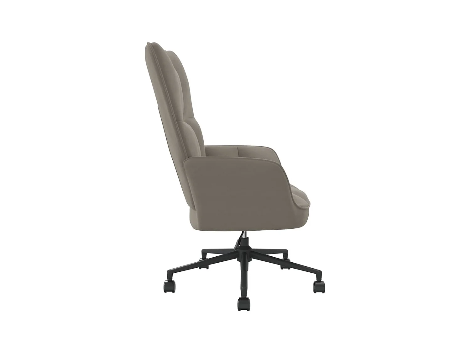 Silla de relajación de terciopelo gris claro ES66352