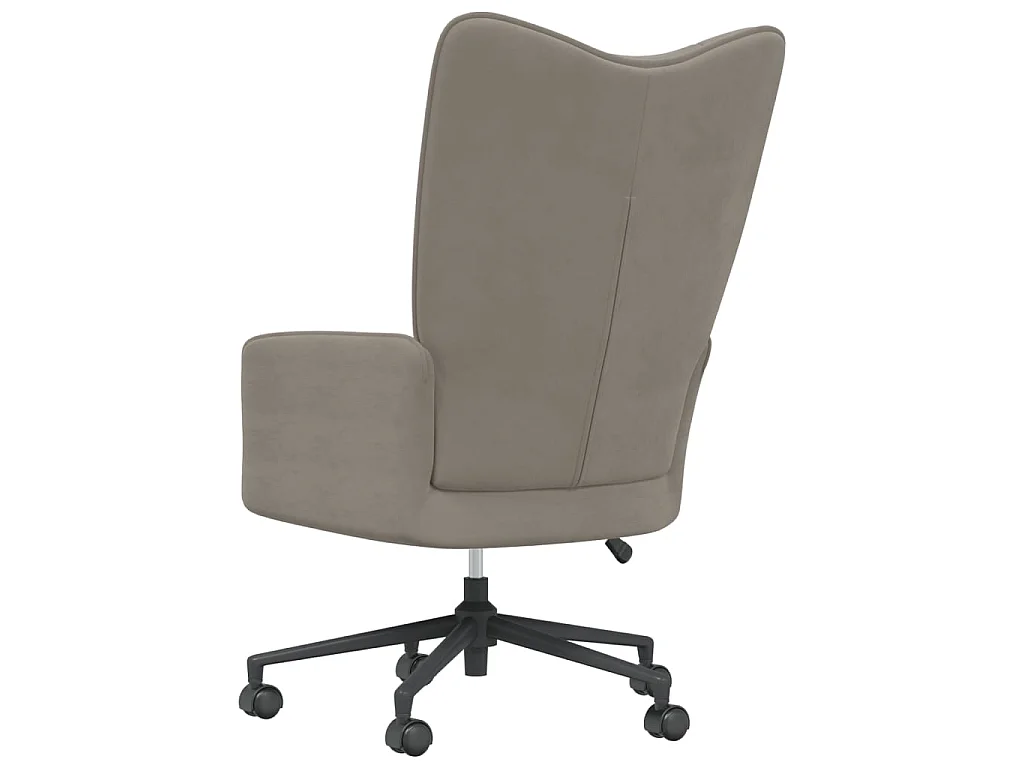 Relaxstoel fluweel lichtgrijs NL270541