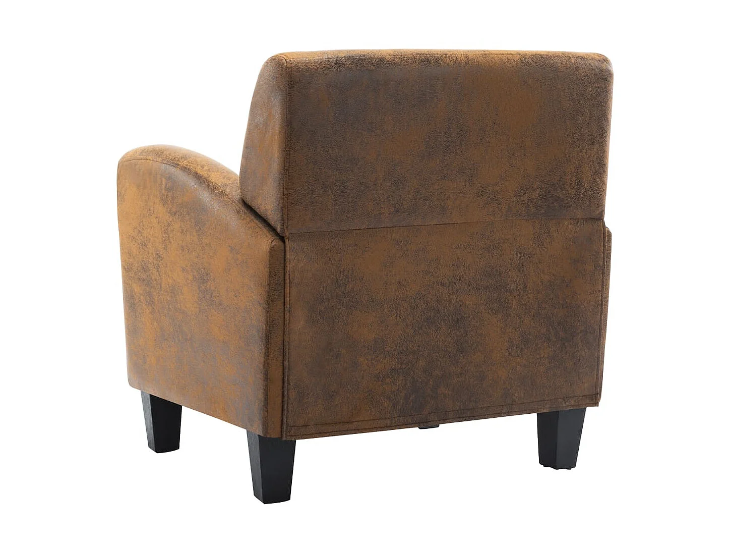 Chaise Marron Similicuir daim SEF44093