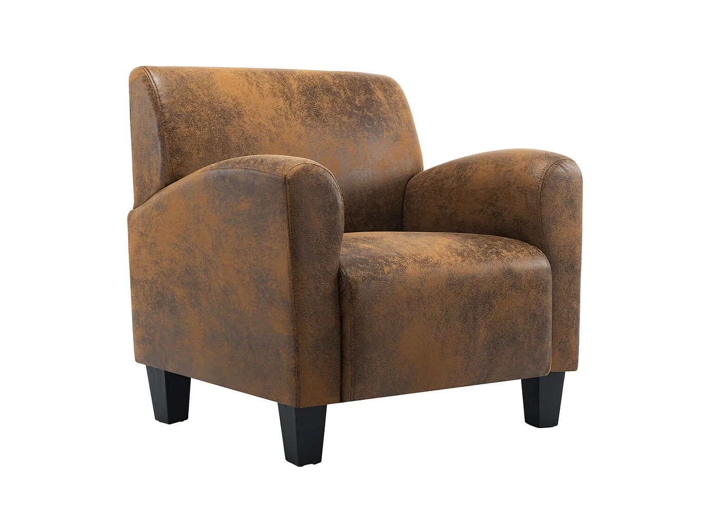 Chaise Marron Similicuir daim SEF44093