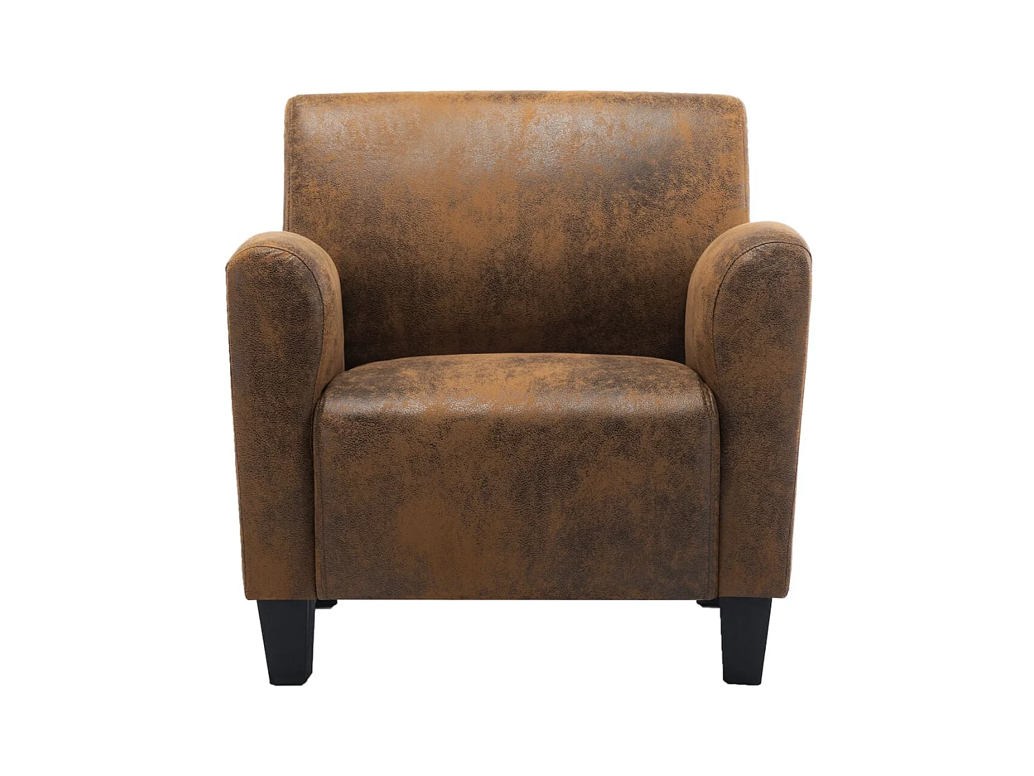 Chaise Marron Similicuir daim SEF44093