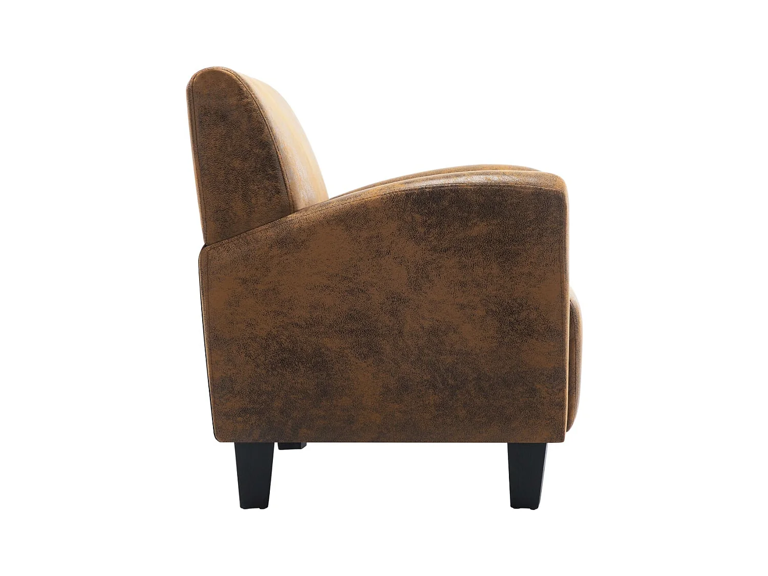 Chaise Marron Similicuir daim SEF44093