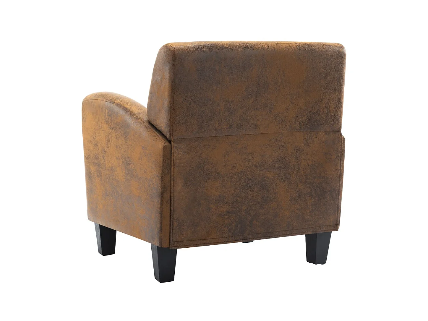 Chaise Marron Similicuir daim SEF44093