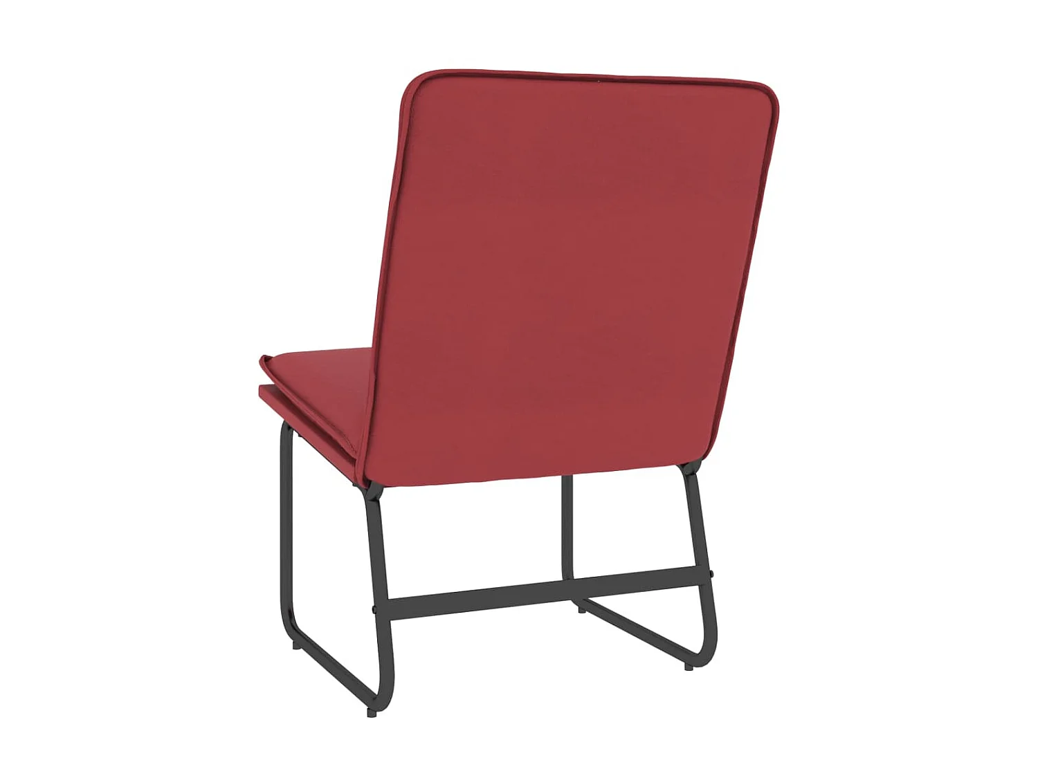Sillón de cuero sintético rojo tinto 54x75x76 cm ES62511