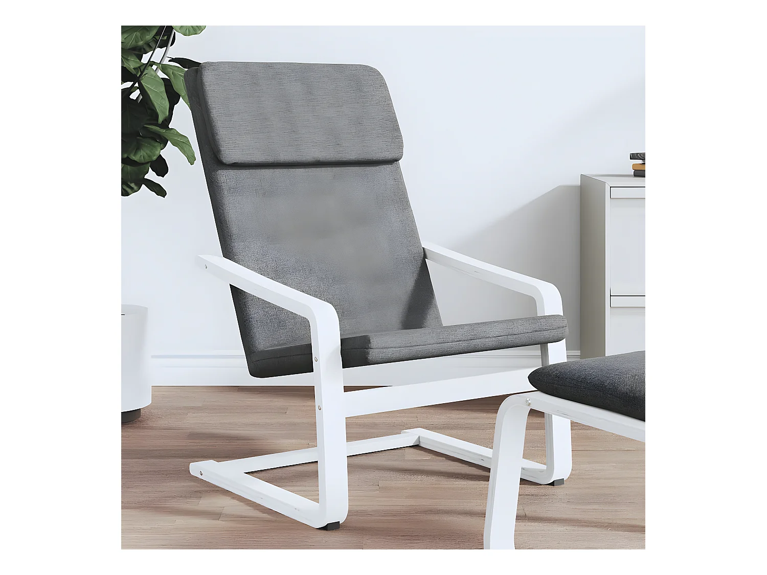 Chaise de relaxation Gris foncé Tissu SEF45093