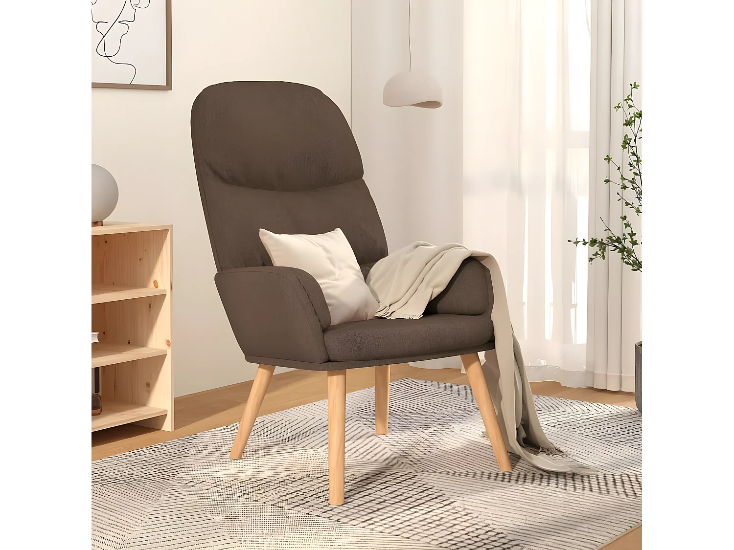 Relaxstoel stof taupe NL525695