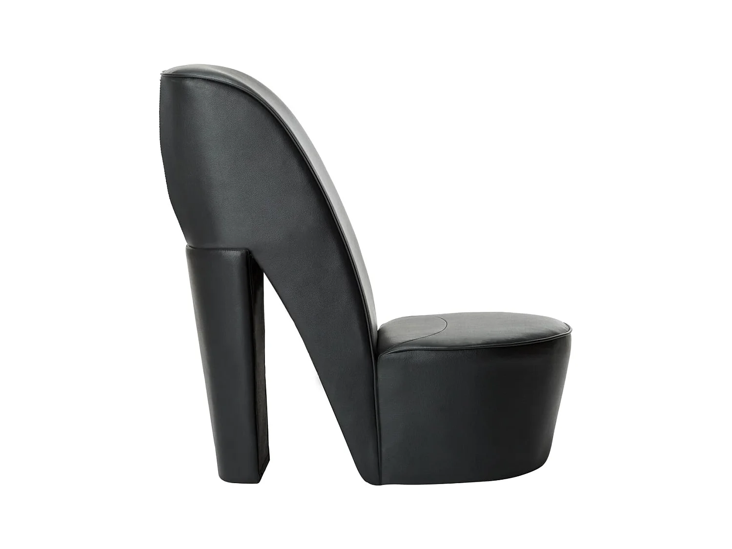 Chaise en forme de chaussure à talon haut Noir Similicuir SEF53661