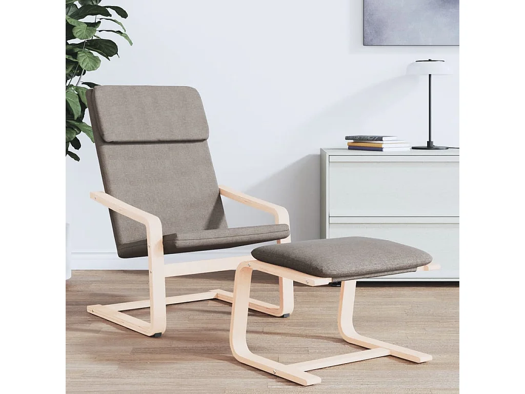 Relaxstoel stof taupe NL684772