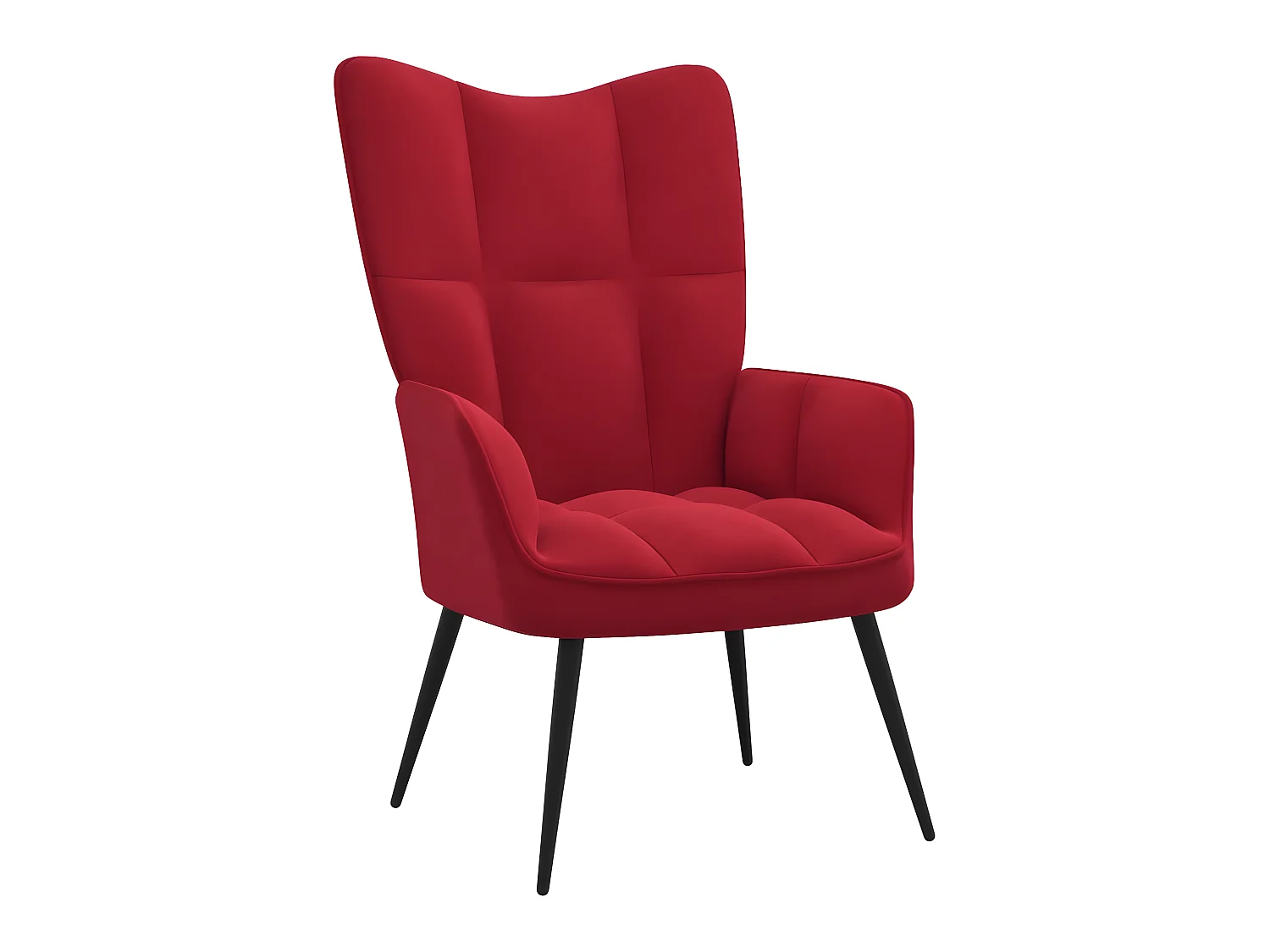 Chaise de relaxation Rouge bordeaux Velours SEF94957