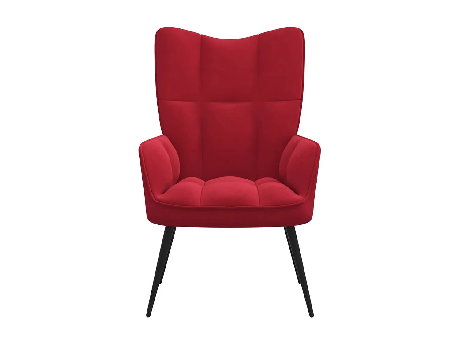 Chaise de relaxation Rouge bordeaux Velours SEF94957