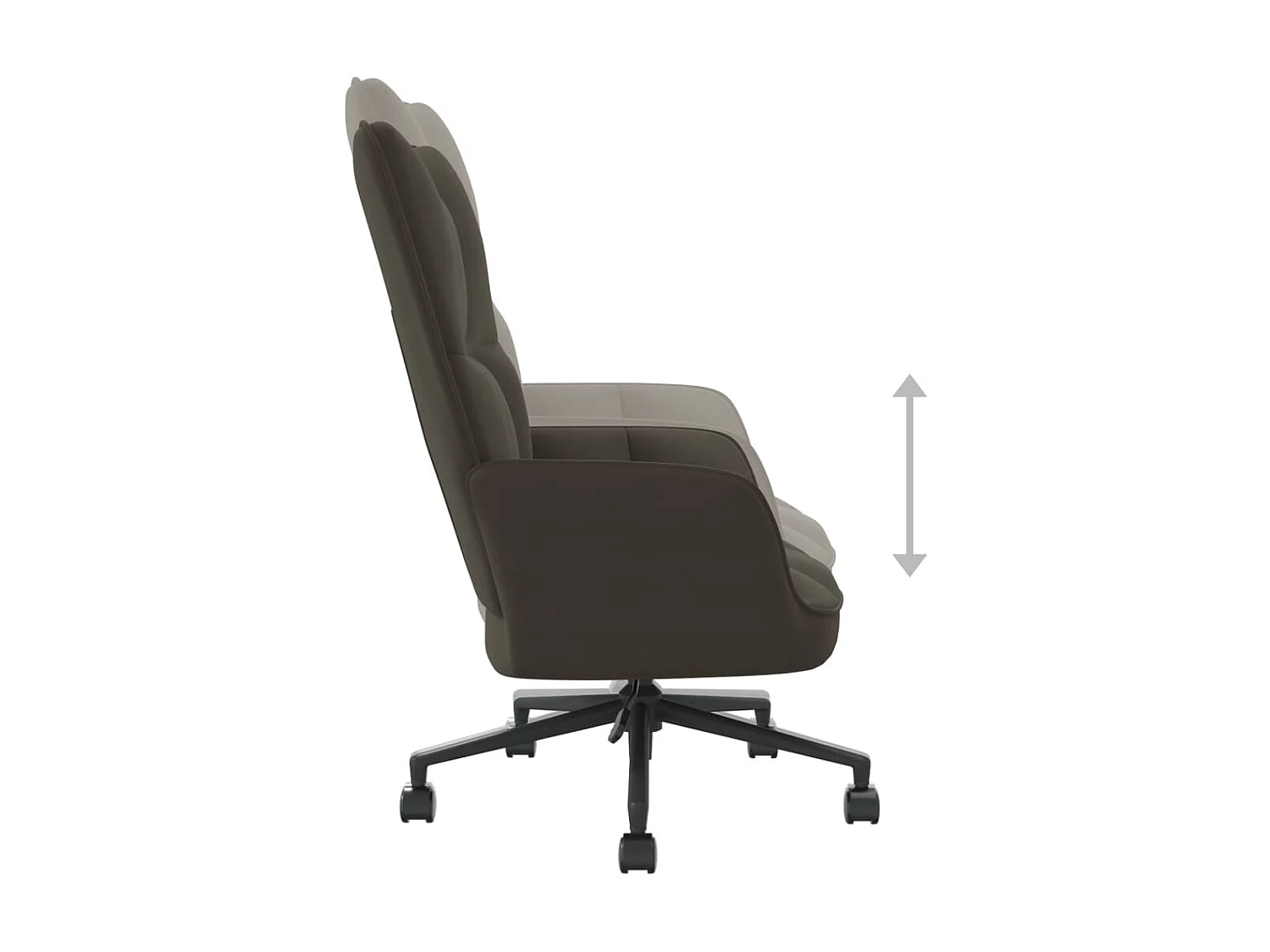 Relaxstoel fluweel donkergrijs NL469059