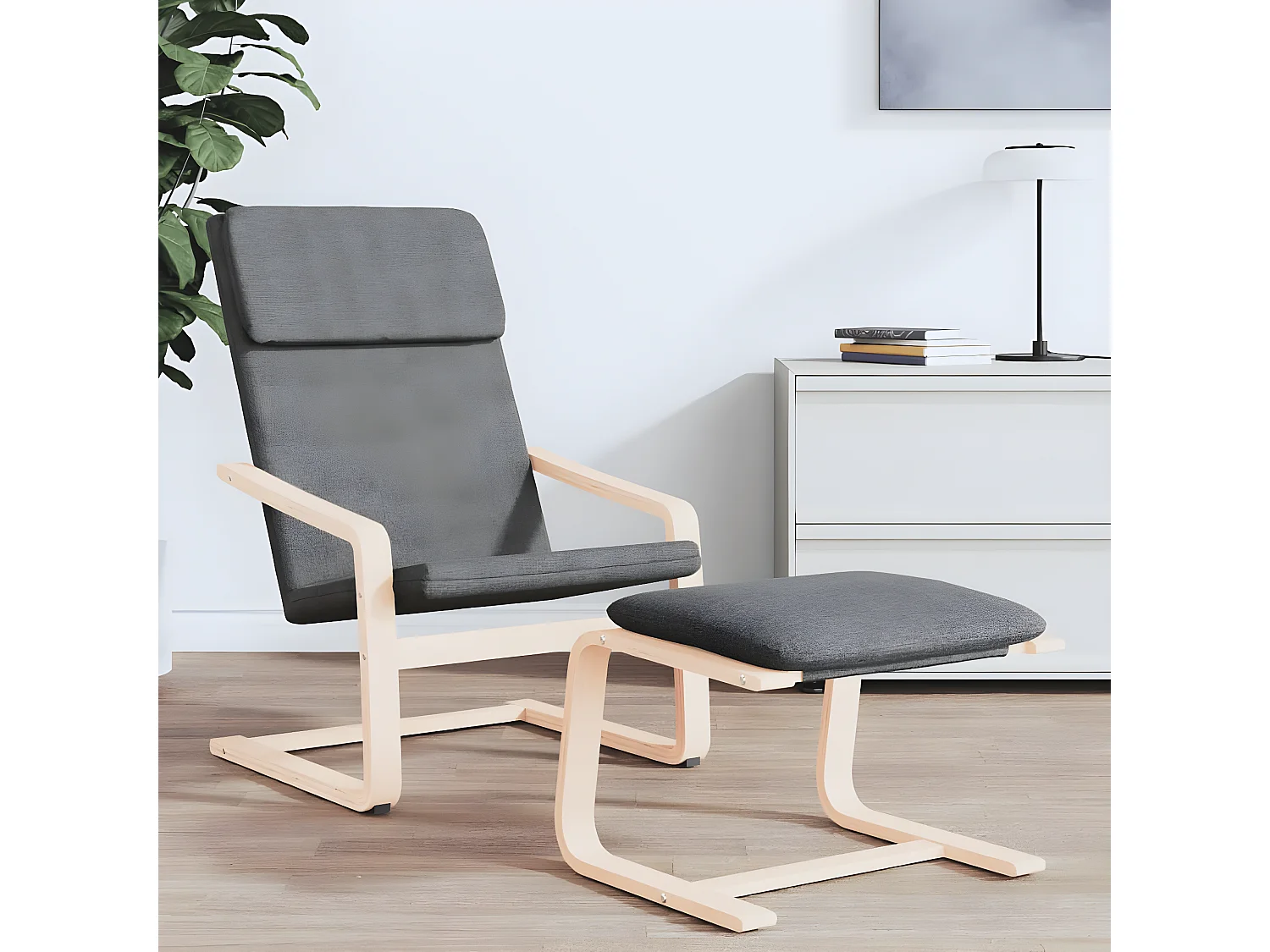 Relaxsessel | Fernsehsessel Dunkelgrau Stoff -gkd806949