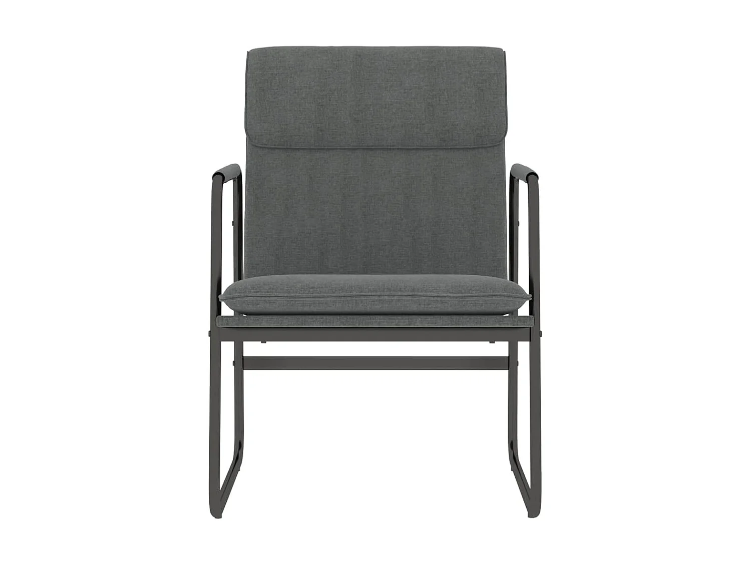 Cadeira lounge 55x64x80 cm tecido cinzento-escuro PT123463