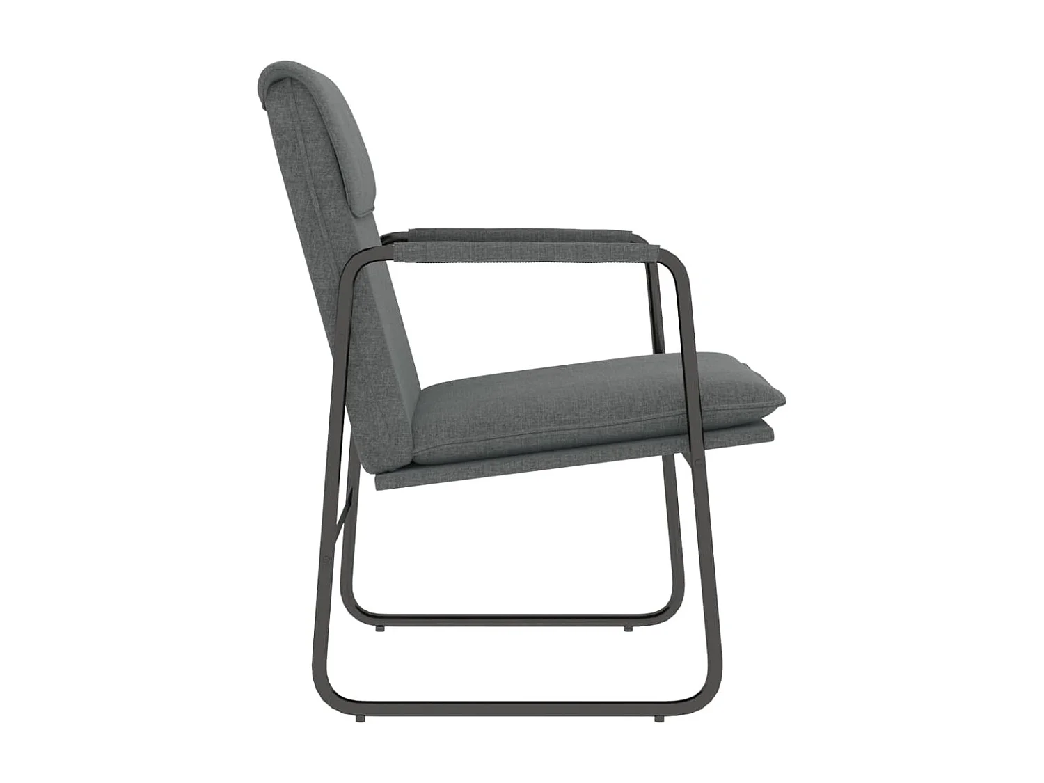 Cadeira lounge 55x64x80 cm tecido cinzento-escuro PT123463