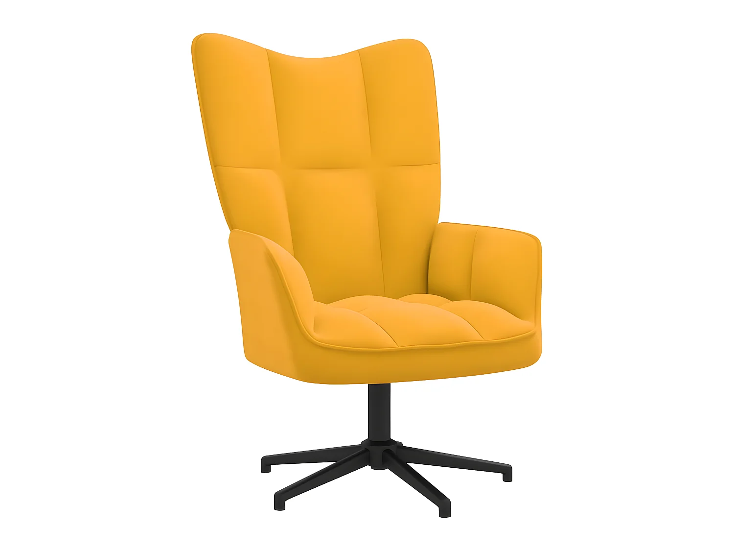 Chaise de relaxation Jaune moutarde Velours SEF65612