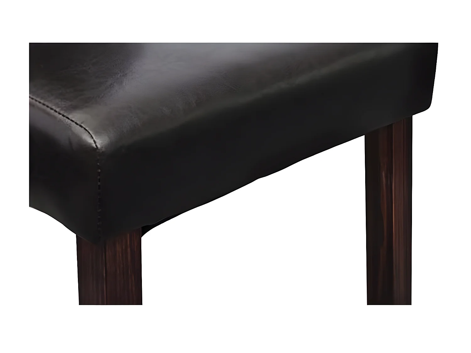 Lot de 4 Chaises de salle à manger marron similicuir OIU1053