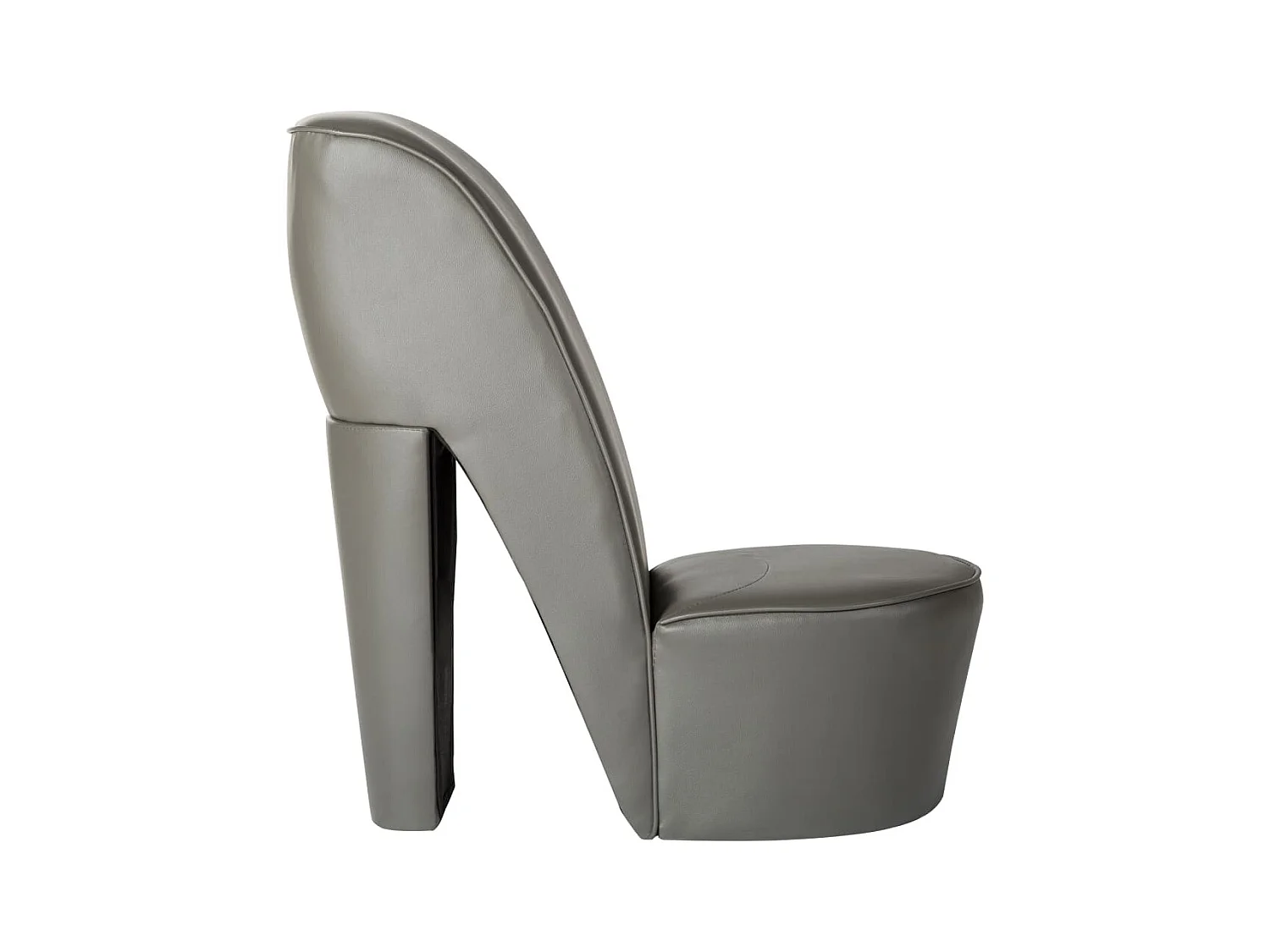 Chaise en forme de chaussure à talon haut Gris Similicuir SEF60021
