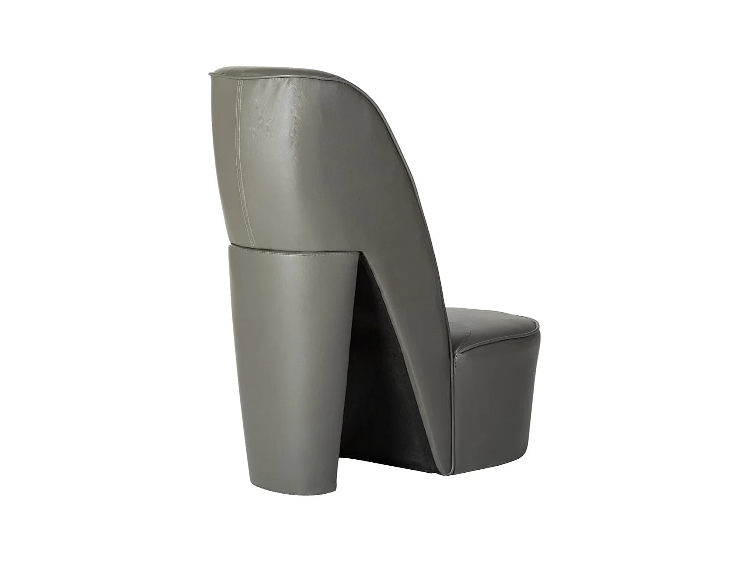Chaise en forme de chaussure à talon haut Gris Similicuir SEF60021