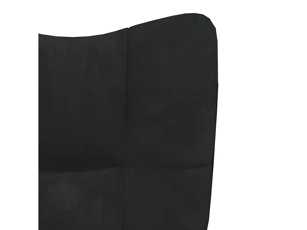 Sillón de relax de terciopelo negro ES20255