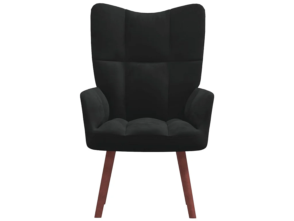 Chaise de relaxation Noir Velours SEF91909