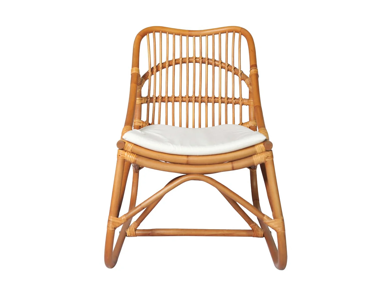 Silla de ratán lino marrón claro ES23393