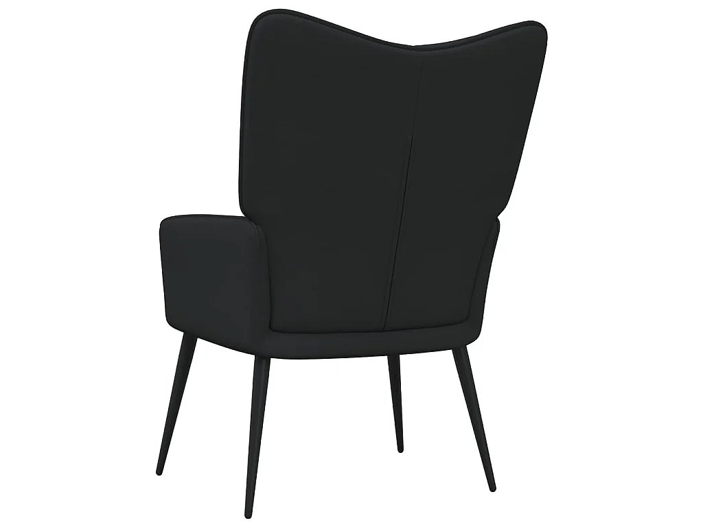 Chaise de relaxation Noir Tissu SEF34708