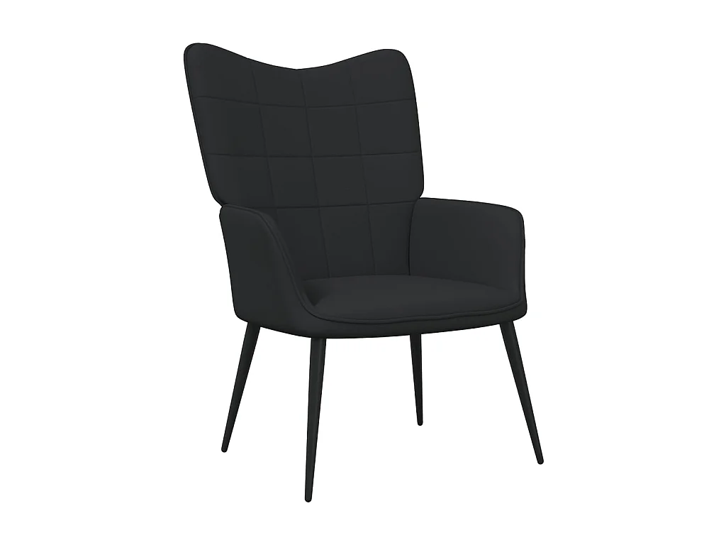 Chaise de relaxation Noir Tissu SEF34708