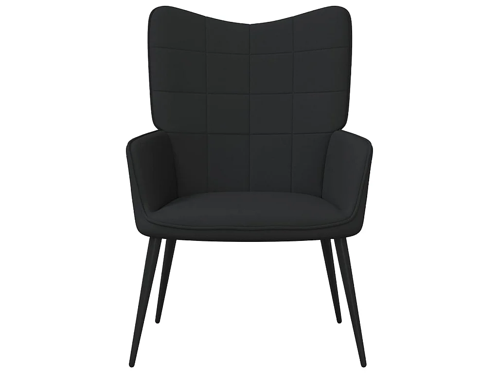 Chaise de relaxation Noir Tissu SEF34708